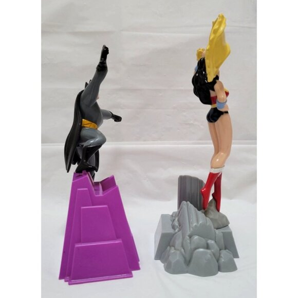 1998 Kraft DC Comics Promotional Batman & Wonder Woman Action Figures On Bases - Picture 5 of 10